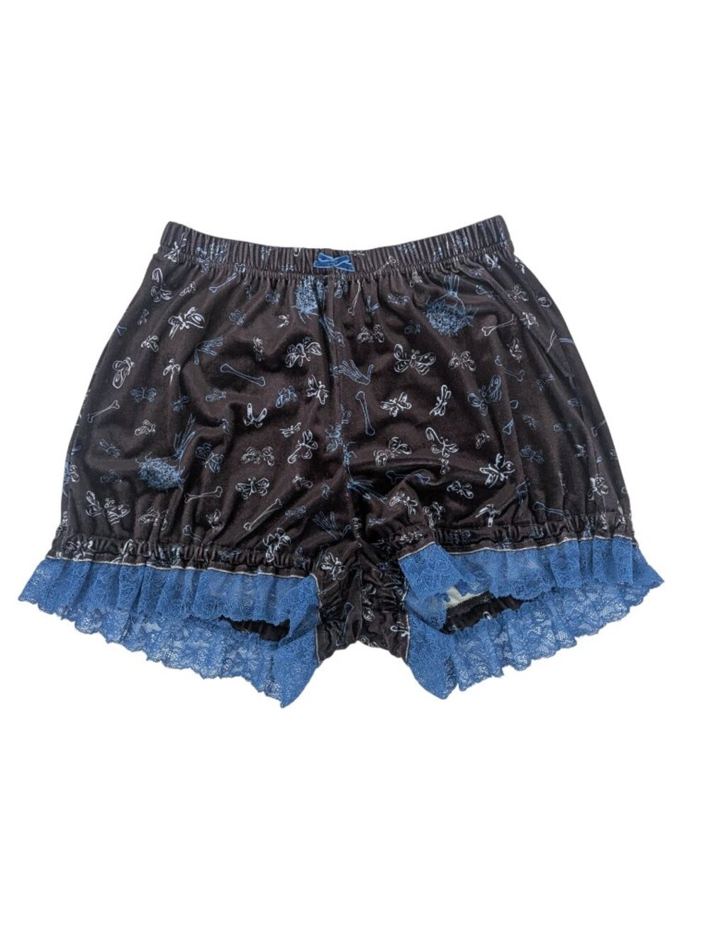 Corpse Bride Velvet Lounge Sleep Shorts Lace Hem Whimsigoth Cosplay Cozy Medium